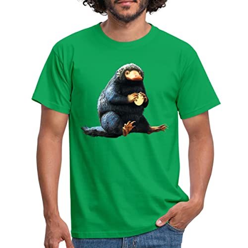 Spreadshirt Fantastic Beasts Niffler Beschützt Münze Männer T-Shirt, L, Kelly Green von Spreadshirt