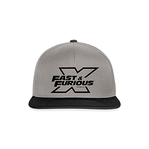 Spreadshirt Fast and Furious 10 Logo mit X schwarz Snapback Cap, One Size, Graphit/Schwarz von Spreadshirt