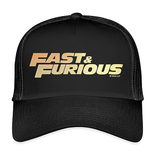 Spreadshirt Fast and Furious Klassisches Logo Trucker Cap, One Size, Schwarz/Schwarz von Spreadshirt