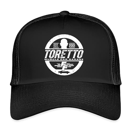 Spreadshirt Fast and Furious Toretto Muscle Car Garage Trucker Cap, One Size, Schwarz/Schwarz von Spreadshirt
