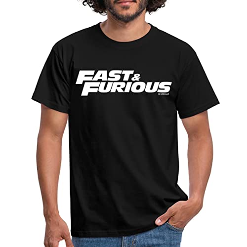 Spreadshirt Fast and Furious klassisches Logo weiß Männer T-Shirt, L, Schwarz von Spreadshirt