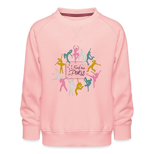 Spreadshirt Find me in Paris Tänzer Kinder Premium Pullover, 134/146 (9-11 Jahre), Kristallrosa von Spreadshirt