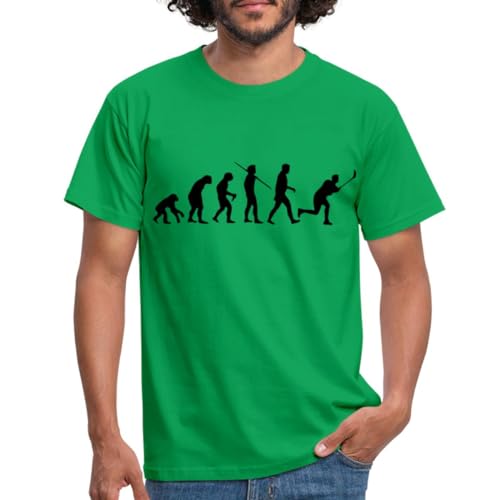 Spreadshirt Floorball Evolution Hockey Männer T-Shirt, L, Kelly Green von Spreadshirt