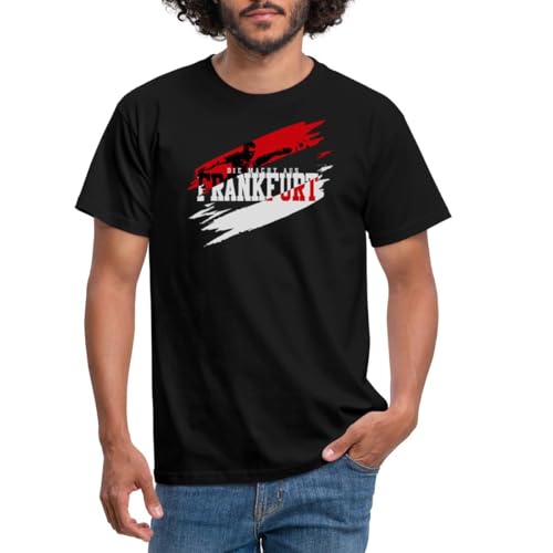 Spreadshirt Die Macht Aus Frankfurt Fußball Fan Männer T-Shirt, XXL, Schwarz von Spreadshirt