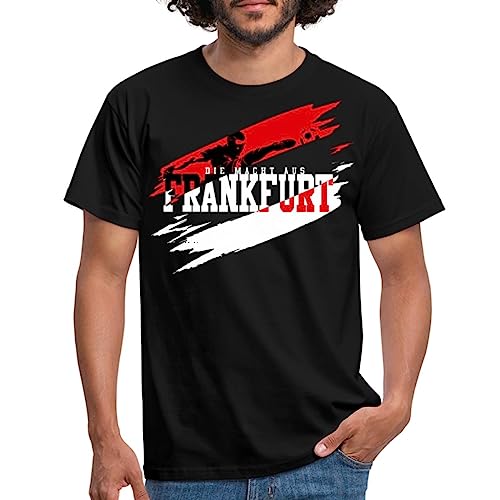 Spreadshirt Frankfurt Fußball Fan Sport Männer T-Shirt, XL, Schwarz von Spreadshirt