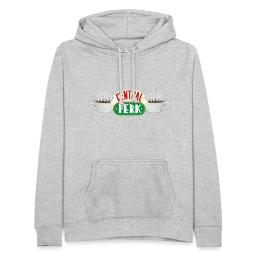 Spreadshirt Friends Central Perk Frauen Hoodie, L, Hellgrau meliert von Spreadshirt