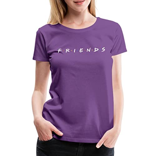 Spreadshirt Friends Logo Frauen Premium T-Shirt, 3XL, Lila von Spreadshirt