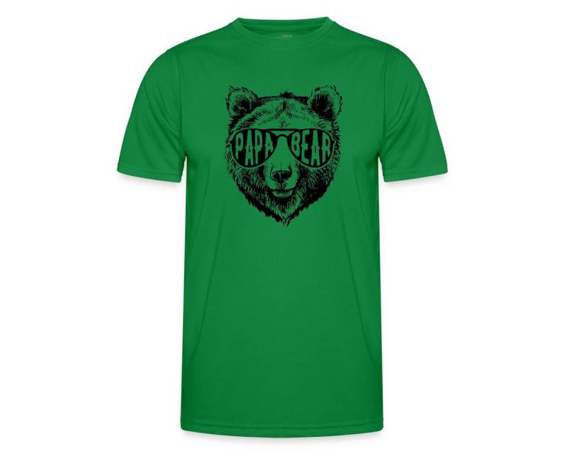Spreadshirt Funktionsshirt Papa Bär Cool Sonnenbrille Dad Männer Funktions-T-Shirt (1-tlg) von Spreadshirt