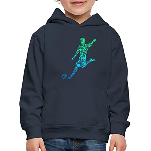 Spreadshirt Fußball Geschenk Fussballspieler Geschenkidee Kinder Premium Hoodie, 134/146 (9-11 Jahre), Navy von Spreadshirt