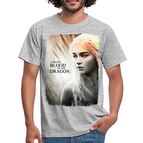 Spreadshirt Game of Thrones Daenerys Targaryen Spruch Männer T-Shirt, XXL, Grau meliert von Spreadshirt