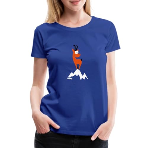 Spreadshirt Gams Bergziege Frauen Premium T-Shirt, M, Königsblau von Spreadshirt
