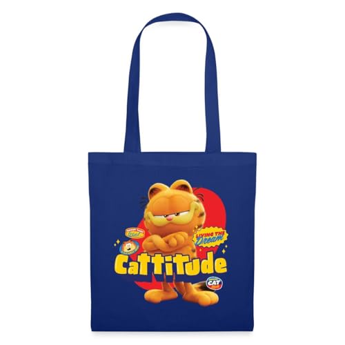 Spreadshirt Garfield Cattitude Cooles Design Stoffbeutel, One Size, Royalblau von Spreadshirt