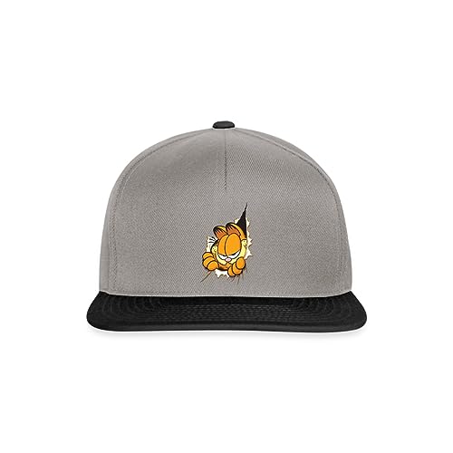 Spreadshirt Garfield Hier Ist Garfield Snapback Cap, One Size, Graphit/Schwarz von Spreadshirt