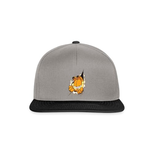 Spreadshirt Garfield Hier Ist Garfield Snapback Cap, One Size, Graphit/Schwarz von Spreadshirt