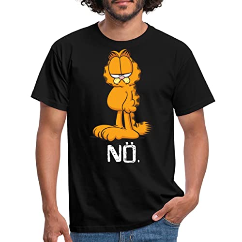 Spreadshirt Garfield Nö Nein Kein Bock Lustig Männer T-Shirt, L, Schwarz von Spreadshirt