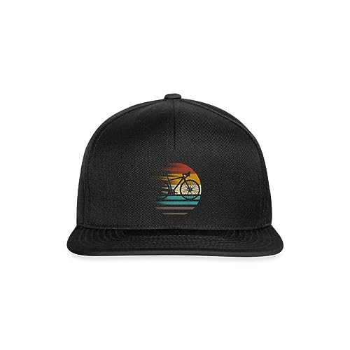 Spreadshirt Gravelbike Gravel Rennrad Fahrrad Geschenk Retro Snapback Cap, One Size, Schwarz/Schwarz von Spreadshirt