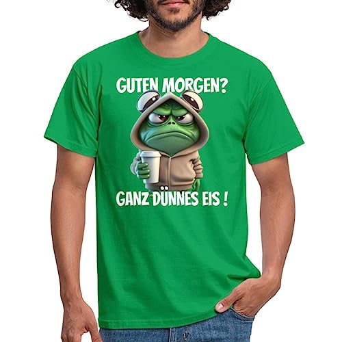 Spreadshirt Guten Morgen? Ganz Dünnes EIS Männer T-Shirt, 4XL, Kelly Green von Spreadshirt