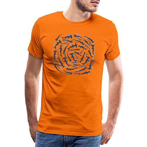 Spreadshirt Hammerhaie Männer Premium T-Shirt, M, Orange von Spreadshirt