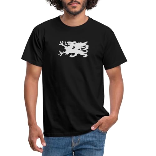 Spreadshirt Hansestadt Rostock HRO Stadtwappen Männer T-Shirt, XL, Schwarz von Spreadshirt