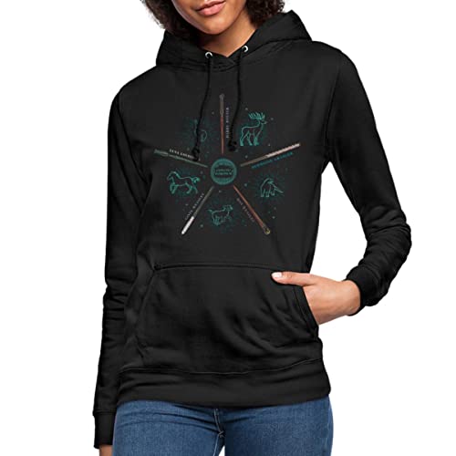 Spreadshirt Harry Potter Expecto Patronum Frauen Hoodie, M, Schwarz von Spreadshirt