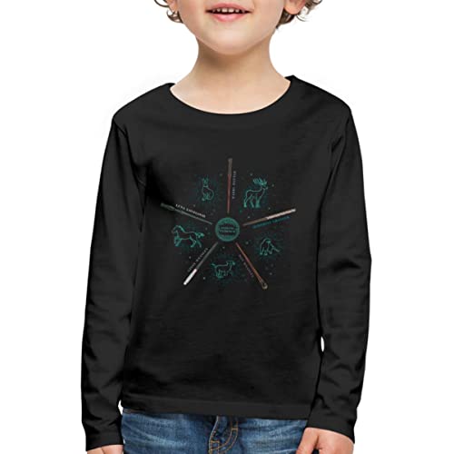 Spreadshirt Harry Potter Expecto Patronum Kinder Premium Langarmshirt, 134/140 (8 Jahre), Schwarz von Spreadshirt