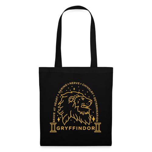 Spreadshirt Harry Potter Gryffindor Löwe Einkaufstasche, One size, Schwarz von Spreadshirt