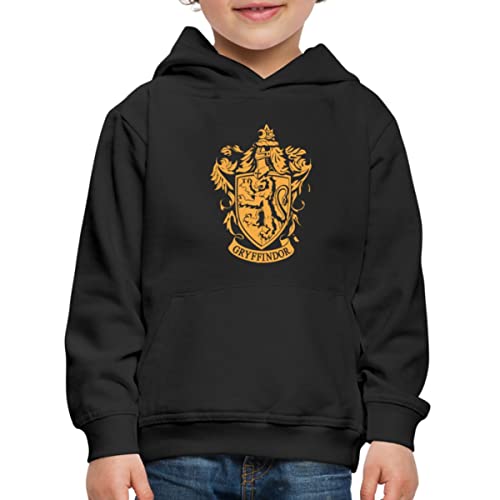 Spreadshirt Harry Potter Haus Gryffindor Wappen Logo Kinder Premium Hoodie, 152/164 (12-14 Jahre), Schwarz von Spreadshirt