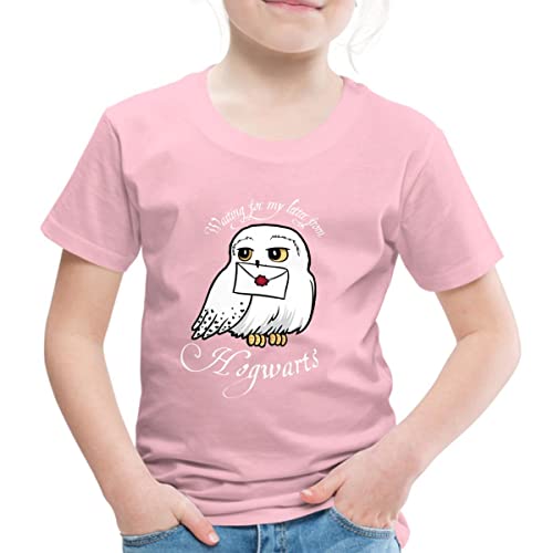 Spreadshirt Harry Potter Hedwig Brief Kinder Premium T-Shirt, 134/140 (8 Jahre), Hellrosa von Spreadshirt