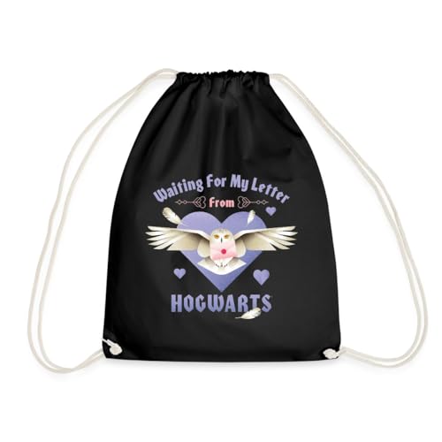 Spreadshirt Harry Potter Hedwig Spruch Brief Aus Hogwarts Turnbeutel, One Size, Schwarz von Spreadshirt