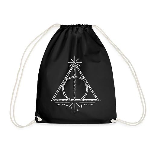 Spreadshirt Harry Potter Heiligtümer des Todes Symbol Turnbeutel, One size, Schwarz von Spreadshirt