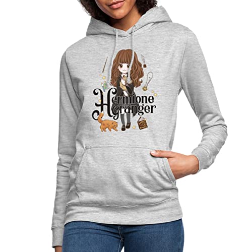 Spreadshirt Harry Potter Hermine Granger Frauen Hoodie, L, Hellgrau meliert von Spreadshirt