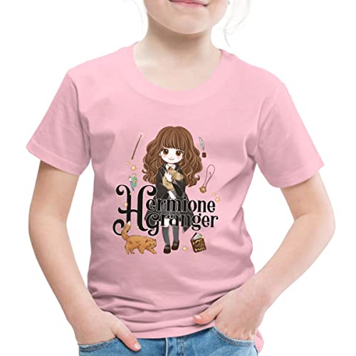 Spreadshirt Harry Potter Hermine Granger Kinder Premium T-Shirt, 110/116 (4 Jahre), Hellrosa von Spreadshirt