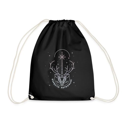 Spreadshirt Harry Potter Hirsch Expecto Patronum Turnbeutel, One size, Schwarz von Spreadshirt