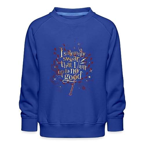 Spreadshirt Harry Potter I Solemnly Swear Spruch Kinder Premium Pullover, 98/104 (3-4 Jahre), Royalblau von Spreadshirt