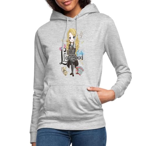Spreadshirt Harry Potter Luna Lovegood Frauen Hoodie, M, Hellgrau meliert von Spreadshirt