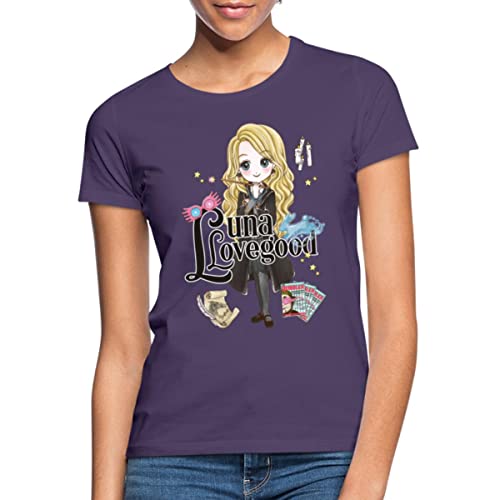 Spreadshirt Harry Potter Luna Lovegood Frauen T-Shirt, M, Dunkellila von Spreadshirt