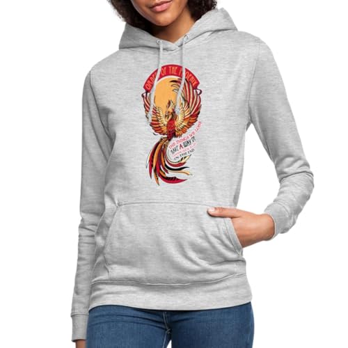 Spreadshirt Harry Potter Phönix Fawkes Frauen Hoodie, S, Hellgrau meliert von Spreadshirt