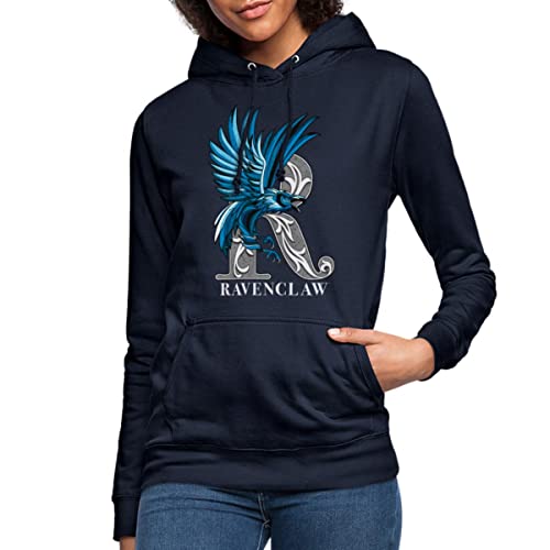 Spreadshirt Harry Potter Ravenclaw Silver Monochrom Frauen Hoodie, M, Navy von Spreadshirt