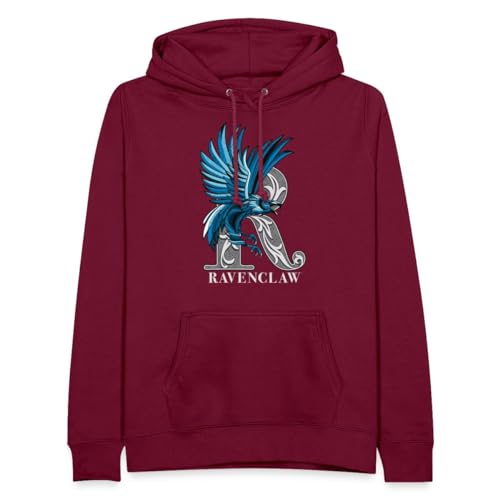 Spreadshirt Harry Potter Ravenclaw Silver Monochrom Frauen Hoodie, S, Bordeaux von Spreadshirt