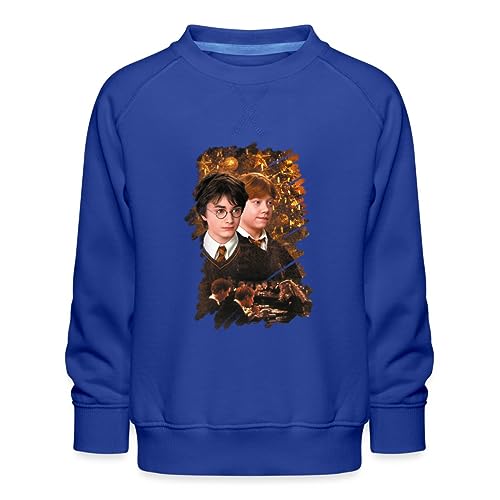Spreadshirt Harry Potter Ugly Christmas Harry & Ron Kinder Premium Pullover, 134/146 (9-11 Jahre), Royalblau von Spreadshirt