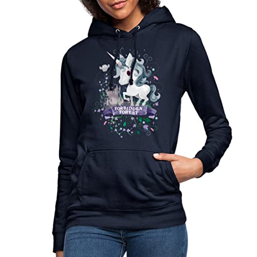 Spreadshirt Harry Potter X-Mas Einhorn Verbotener Wald Frauen Hoodie, XL, Navy von Spreadshirt