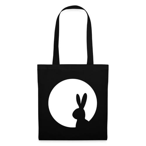 Spreadshirt Hase Im Mondschein Einkaufstasche, One size, Schwarz von Spreadshirt