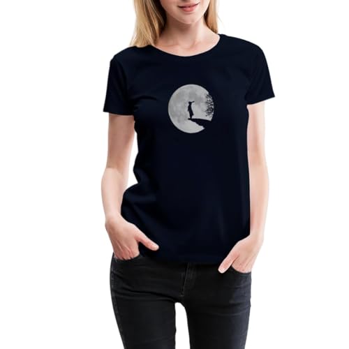 Spreadshirt Hase Vollmond Wolfinchen Häschen Mond Frauen Premium T-Shirt, M, Navy von Spreadshirt