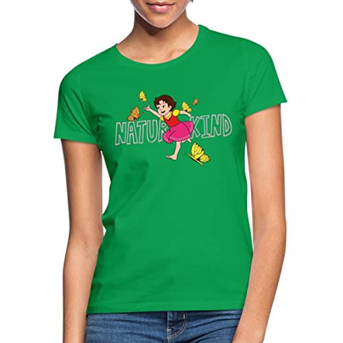 Spreadshirt Heidi Naturkind Schmetterlinge Frauen T-Shirt, XXL, Kelly Green von Spreadshirt