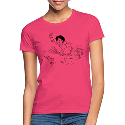 Spreadshirt Heidi Rennt Mit Schmetterling Frauen T-Shirt, L, Azalea von Spreadshirt