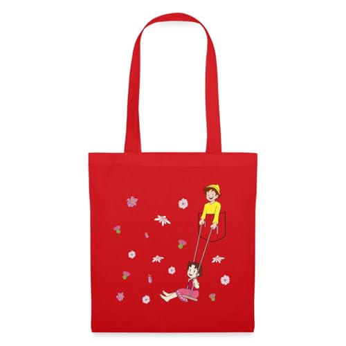 Spreadshirt Heidi Schaukelt Mit Peter Brusttasche Einkaufstasche, One size, Rot von Spreadshirt