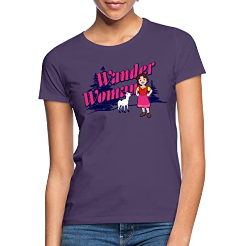 Spreadshirt Heidi Wander Woman Frauen T-Shirt, L, Dunkellila von Spreadshirt