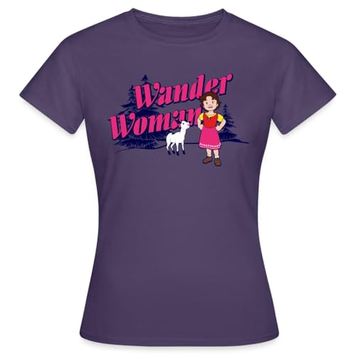 Spreadshirt Heidi Wander Woman Frauen T-Shirt, XL, Dunkellila von Spreadshirt