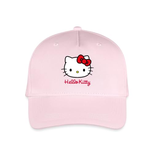 Spreadshirt Hello Kitty Klassisch Mit Schriftzug Kinder Bio Basecap, One Size, Hellrosa von Spreadshirt
