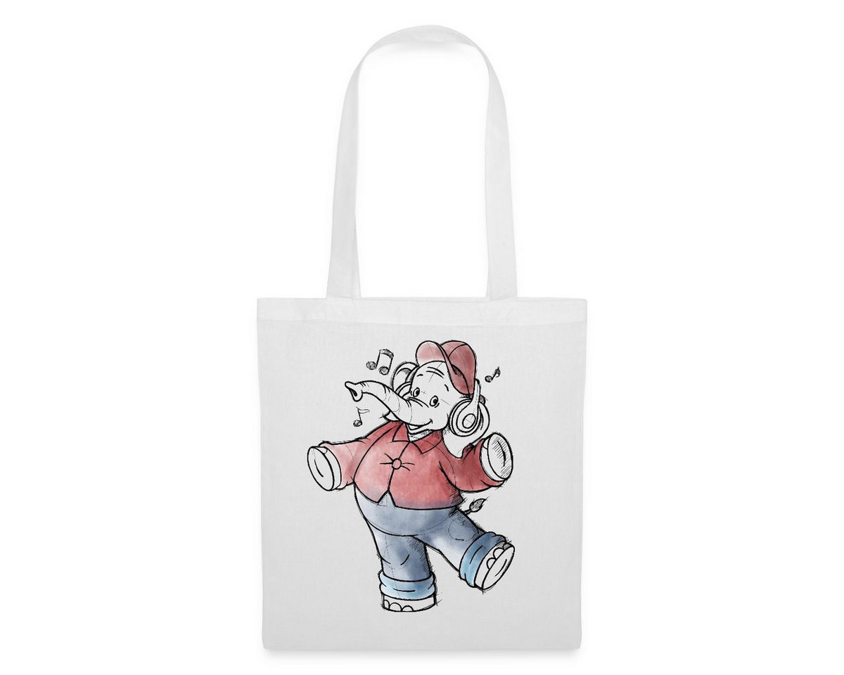 Spreadshirt Henkeltasche Benjamin Blümchen Tanzt Fröhlich Zur Musik Stoffbeutel (1-tlg) von Spreadshirt